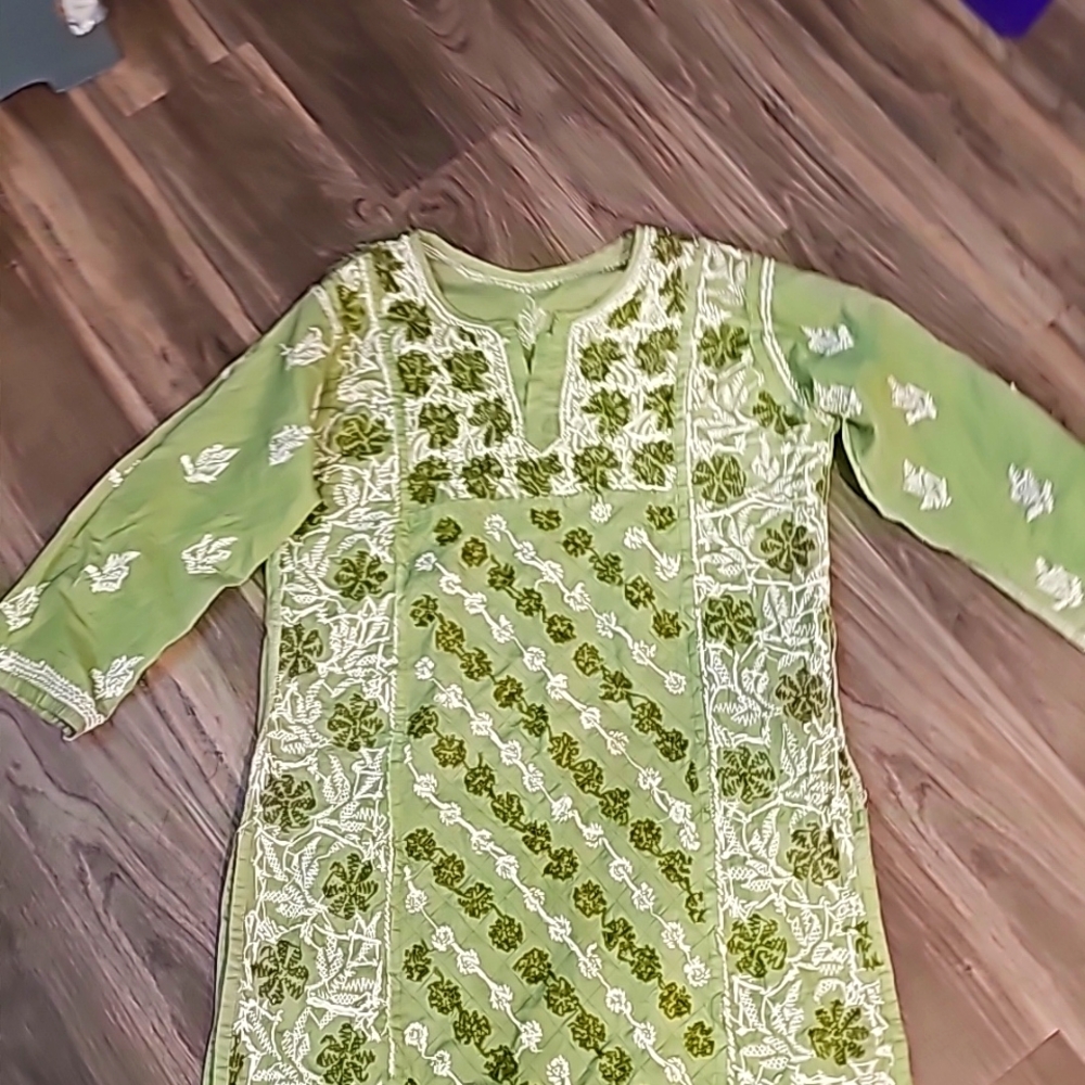 Pakistani Organza Dress, Beautiful Real Mirror and Embroidery work,